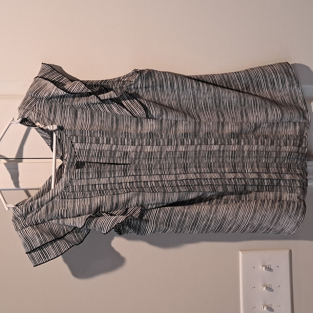 Elle Black White Stripe Top